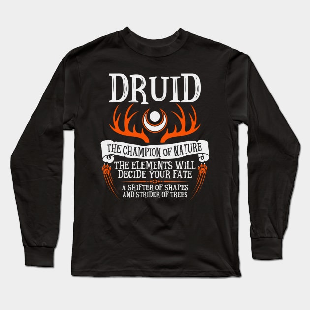 Druid, Dungeons & Dragons - The Divine Champion Long Sleeve T-Shirt by enduratrum